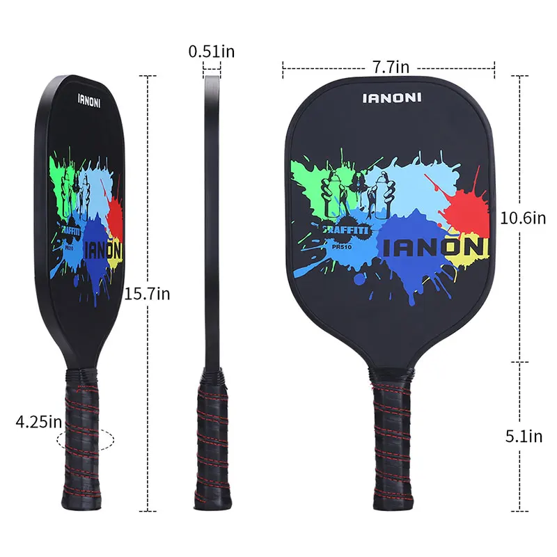 IANONI Pickleball ракетки Спортивные чернила струи письмо шаблон углеродного волокна