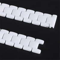 14mm white ceramic watchband 7mm concave interface end replacement womens watch strap small bracelet wristwatches bands belt