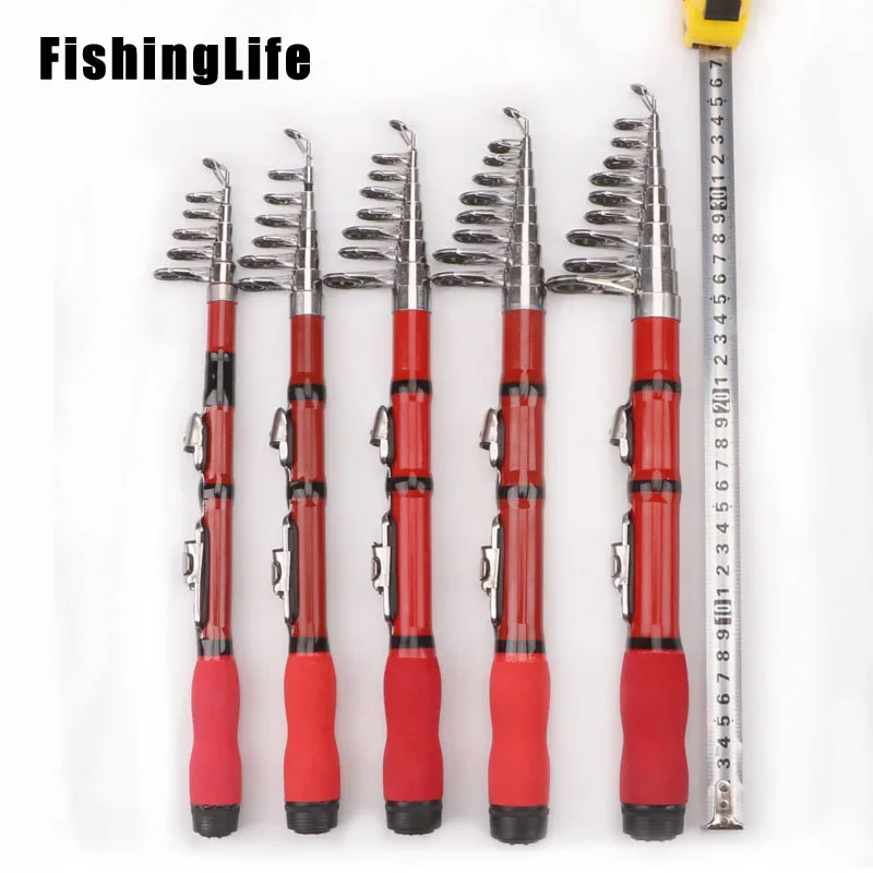 Портативная карманная телескопическая мини удочка FishingLife складная для морской