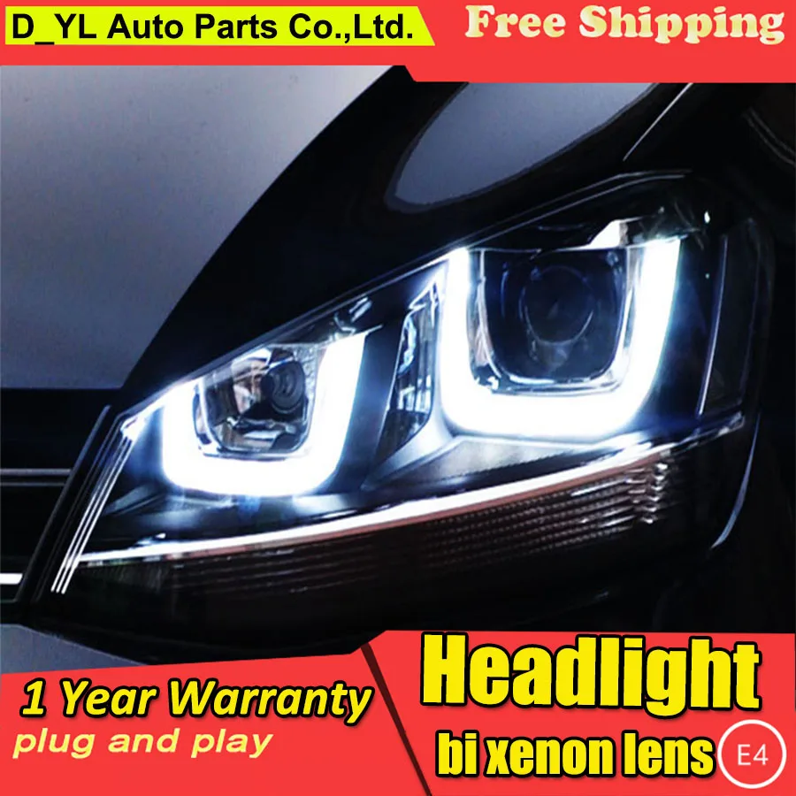 Автомобильный Стайлинг для VW Golf 7 GTI фары 2010 2012 golf mk7 светодиодный ные DRL линзы