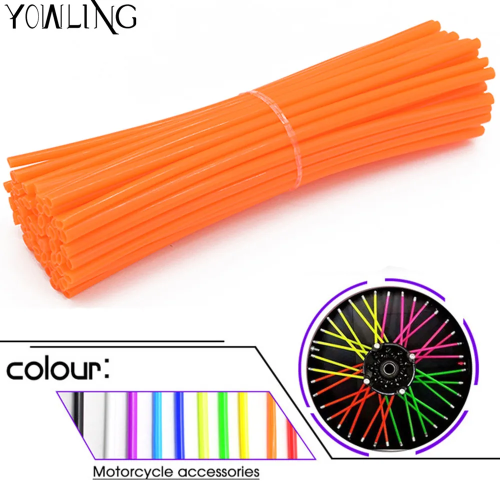 

72PCS Universal motorcycle Dirt Bike Enduro Off Road Wheel RIM Spoke Skins cover for 65 85 160 125 250 450 500 EXC EXCF EXC Z800