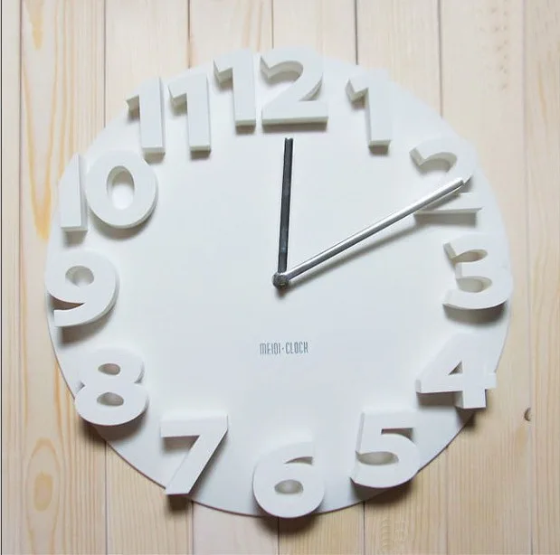 Круглые Настенные часы черные 3D цифры простой дизайн домашний декор|round wall