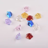 wholesale 8mm crystal beads hole multicolor faceted glass spacer beads for jewelry making diy accessories 5pcs