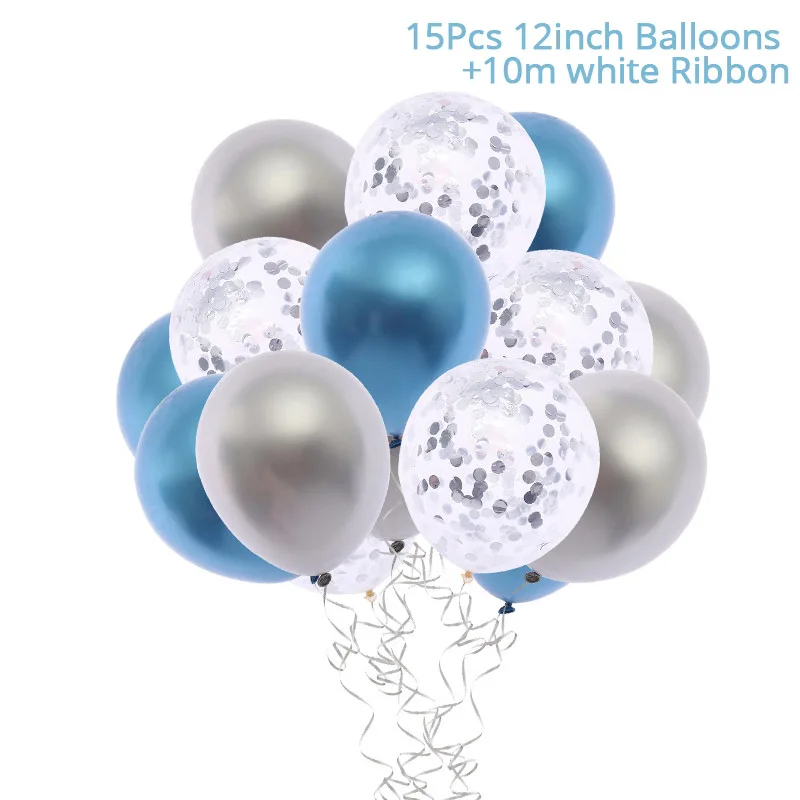 15P Latex Balloon 6 WEIGAO латексные шары на день рождения воздушный шар "Конфетти" 12 дюймов воздушные шары для детей 1st шары ко дню рождения детский душ Свадебный шар - Цвет: 15P Latex Balloon 6