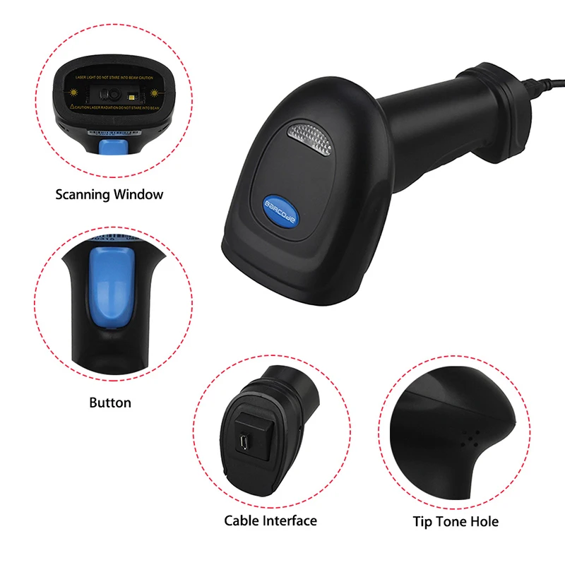 Blueskysea YK BWM3 2D Bluetooth USB беспроводной ручной лазерный сканер штрих кода считыватель