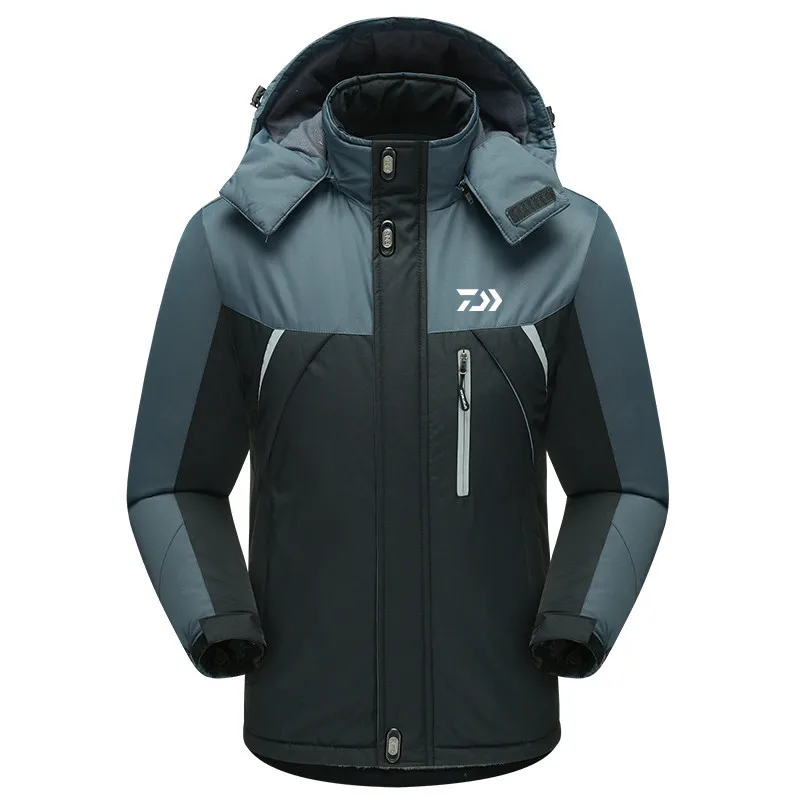 Новая мужская одежда для рыбалки осенне-зимнее ветрозащитное пальто костюм