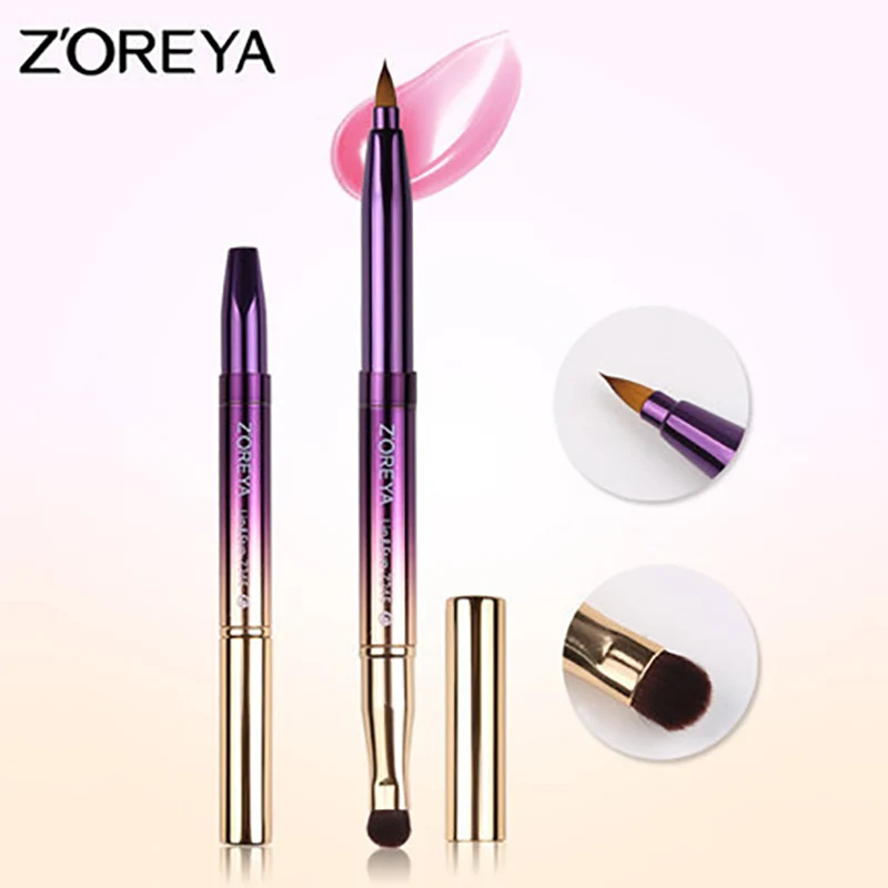 Новый компактная Кисть для макияжа выдвижная кисть губ район блеска Красота