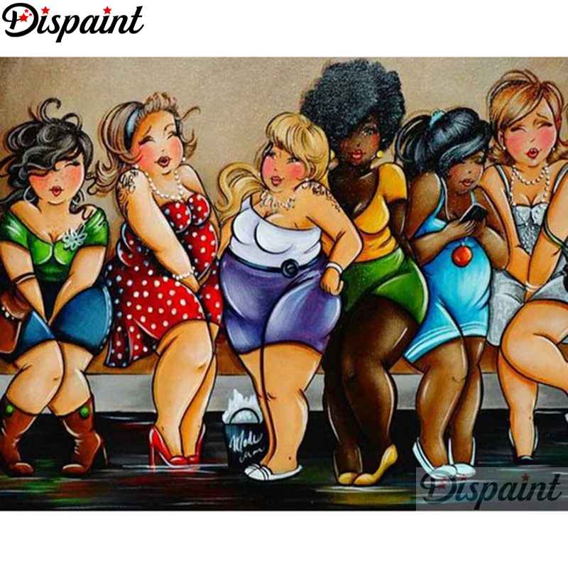 Необычная полная квадратная/круглая дрель 5D DIY Алмазная картина &quotFat woman&quot