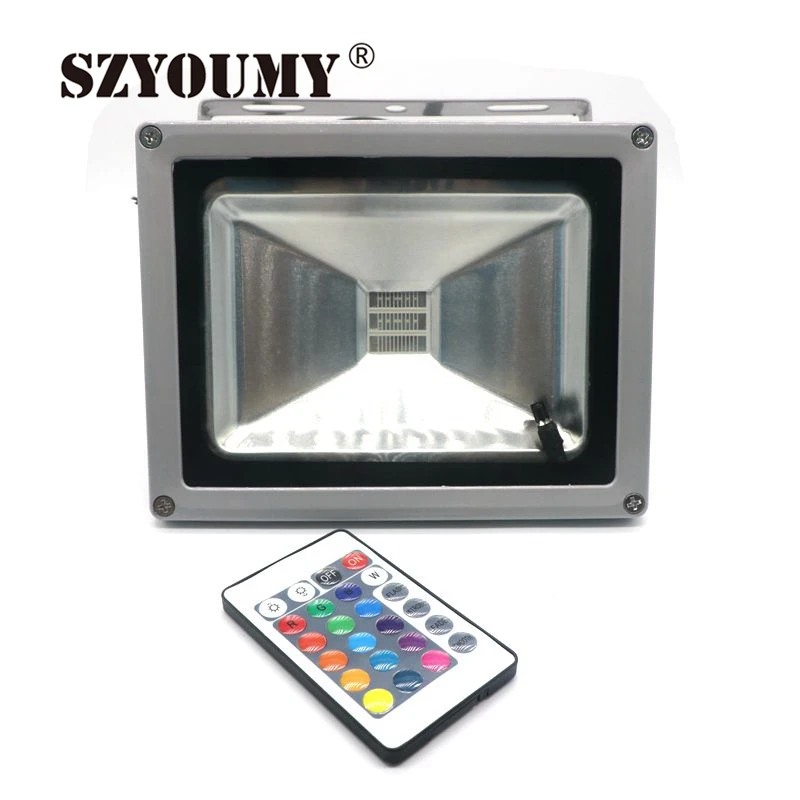 SZYOUMY RGB проекционный Светодиодный прожектор 10 Вт 20 30 50 70 Водонепроницаемый IP65