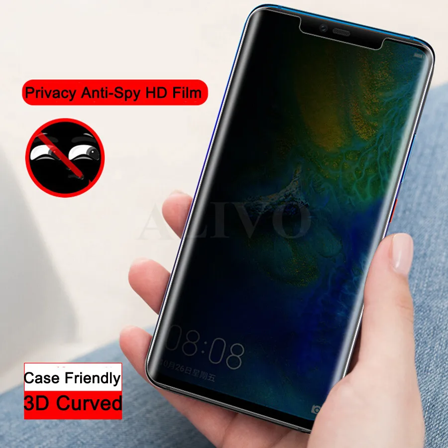 ALOVO 3D накладка изогнутая защита от шпиона полное покрытие из закаленного стекла
