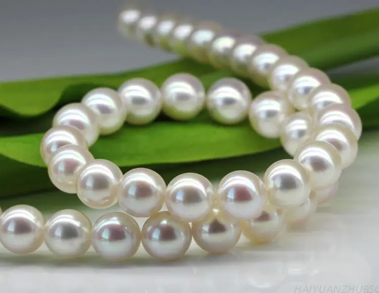 Japan Akoya natural seawater pearl necklace imported light glass mirror round 8-8.5MM mother GIFT | Украшения и аксессуары