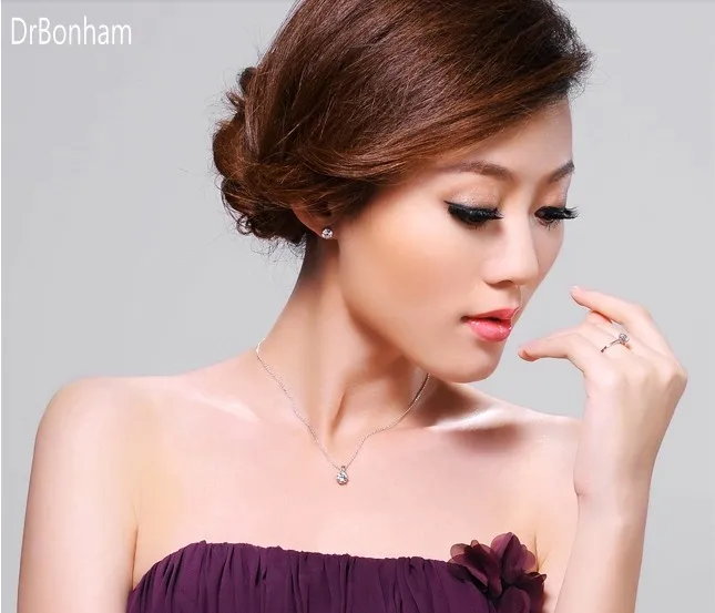 Женские серьги-гвоздики с фианитом 2 карата/4 карата | Украшения и аксессуары