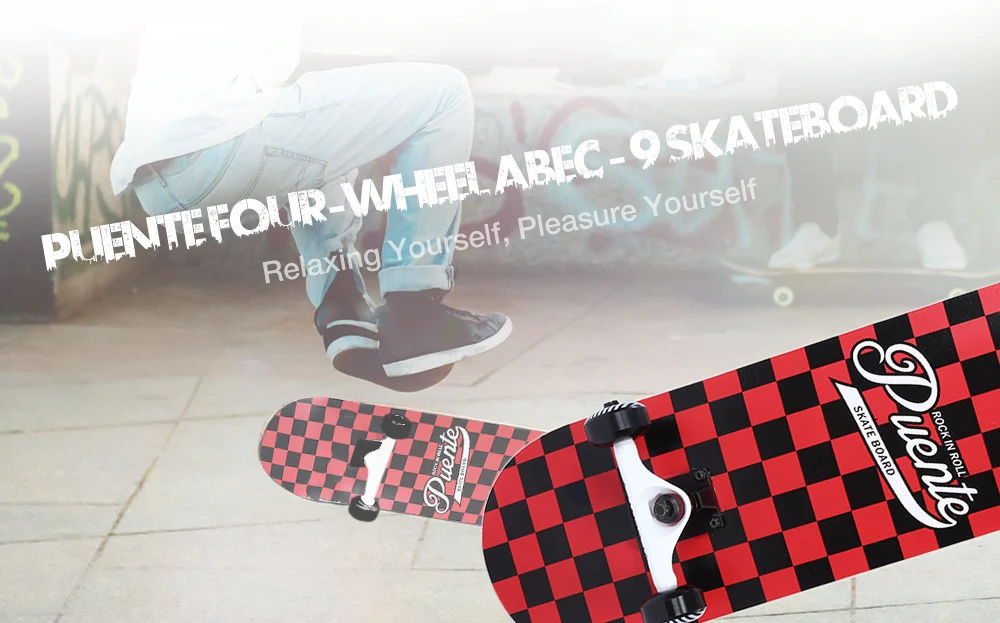 PUENTE ABEC-9 четырехколесный Скейтборд Longboard Penny скейт доска полный двойной Snubby клен для развлечений