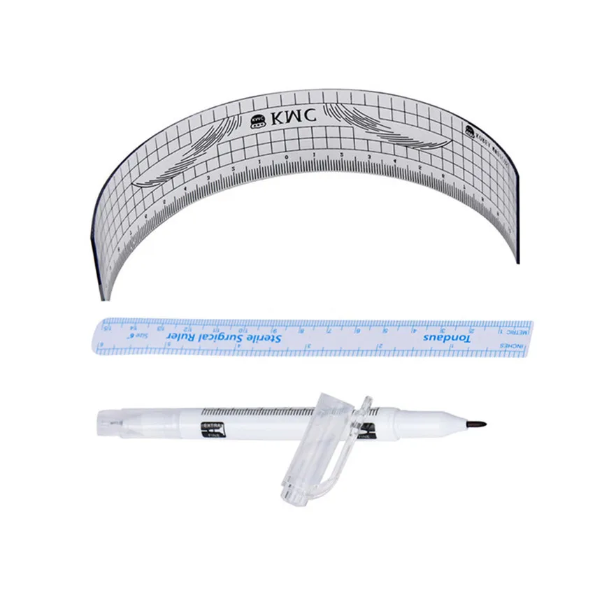 2017 микроблейдинг многоразовый макияж бровей мера направляющая линейка