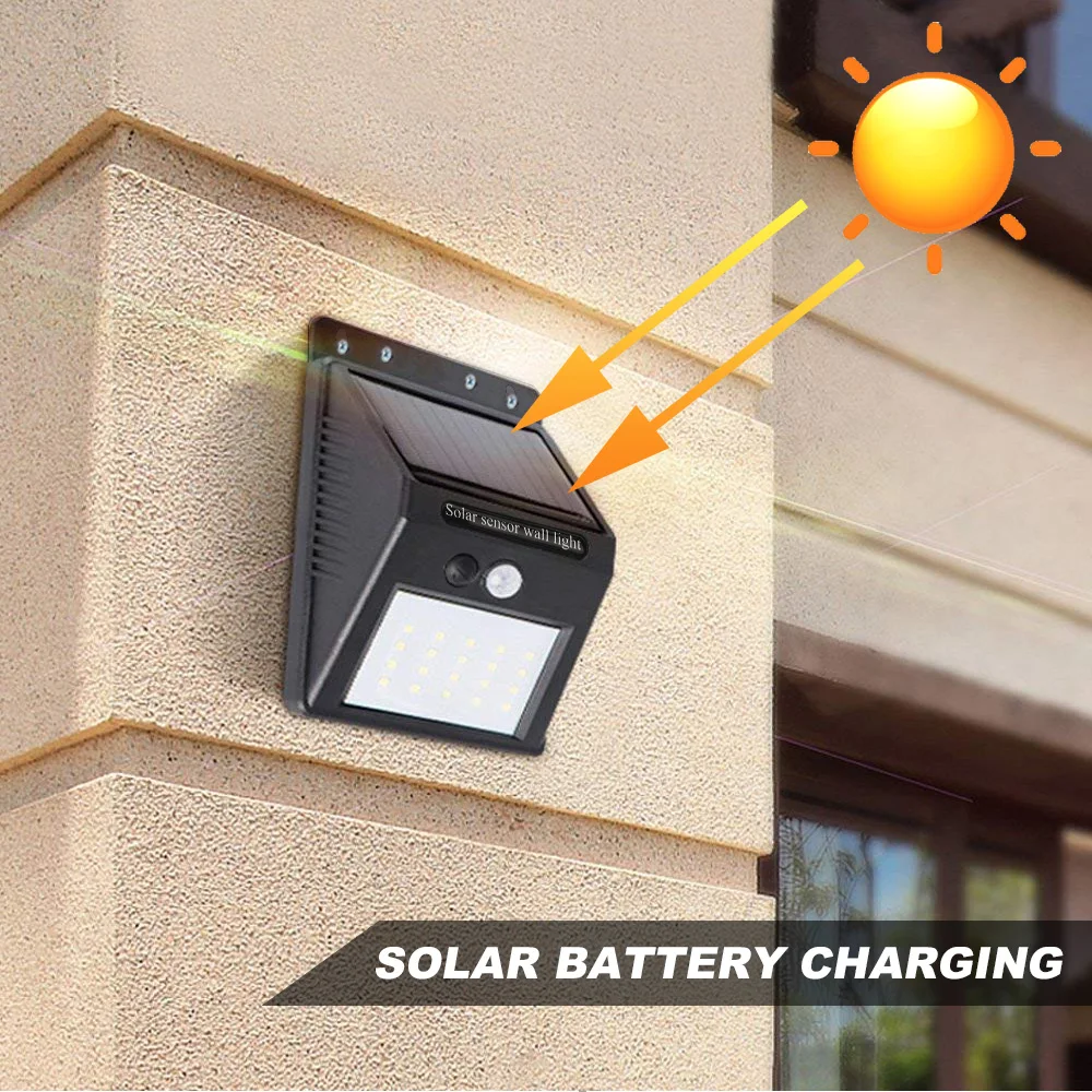 Светодиодная Солнечная лампа с датчиком движения беспроводная солнечная