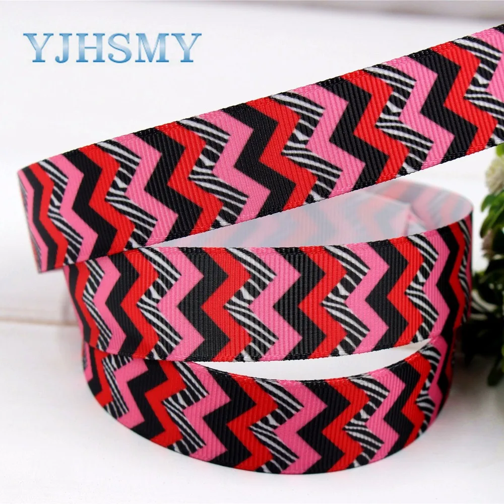 YJHSMY H 17410 1232 10 ярдов 22 мм пульсация ленты термопечать grosgrain Свадебные аксессуары DIY