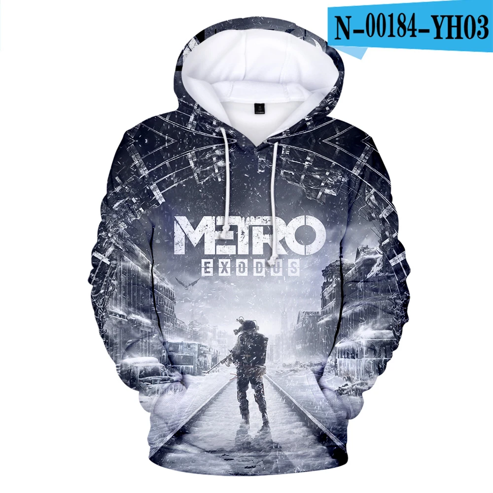 N00184 Мужские толстовки Metro Exodus,, толстовки для мужчин/женщин, Харадзюку, хип-хоп верхняя одежда, худи с капюшоном, повседневная одежда, уличная одежда - Цвет: N00184