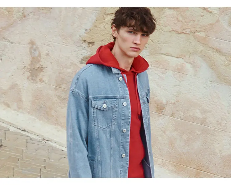 JackJones мужской хлопок средней длины рваные джинсовые пальто Длинная Куртка 219157527