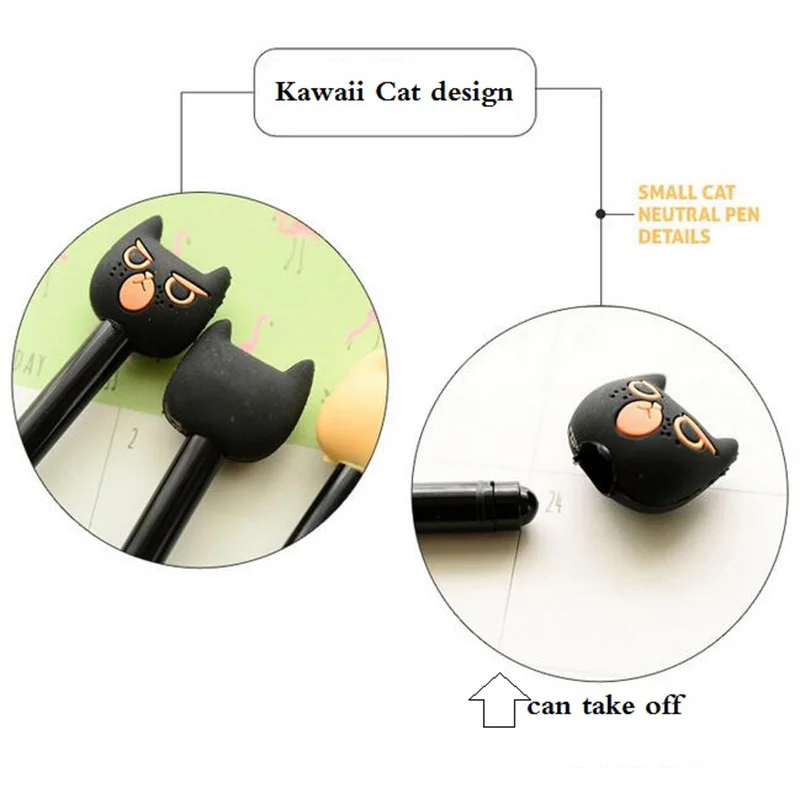 3 шт./лот семейная гелевая ручка с кошкой силиконовая рисунком из мультфильма
