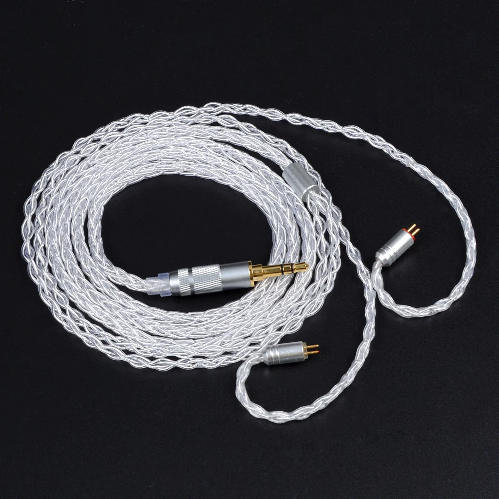 NICEHCK MMCX/2Pin Connector 4.4/3.5/2.5mm Balanced 8 Core Silver Plated Cable For ZS10 AS10 TFZ M6/P3/DT300/DT500 HK6 | Электроника