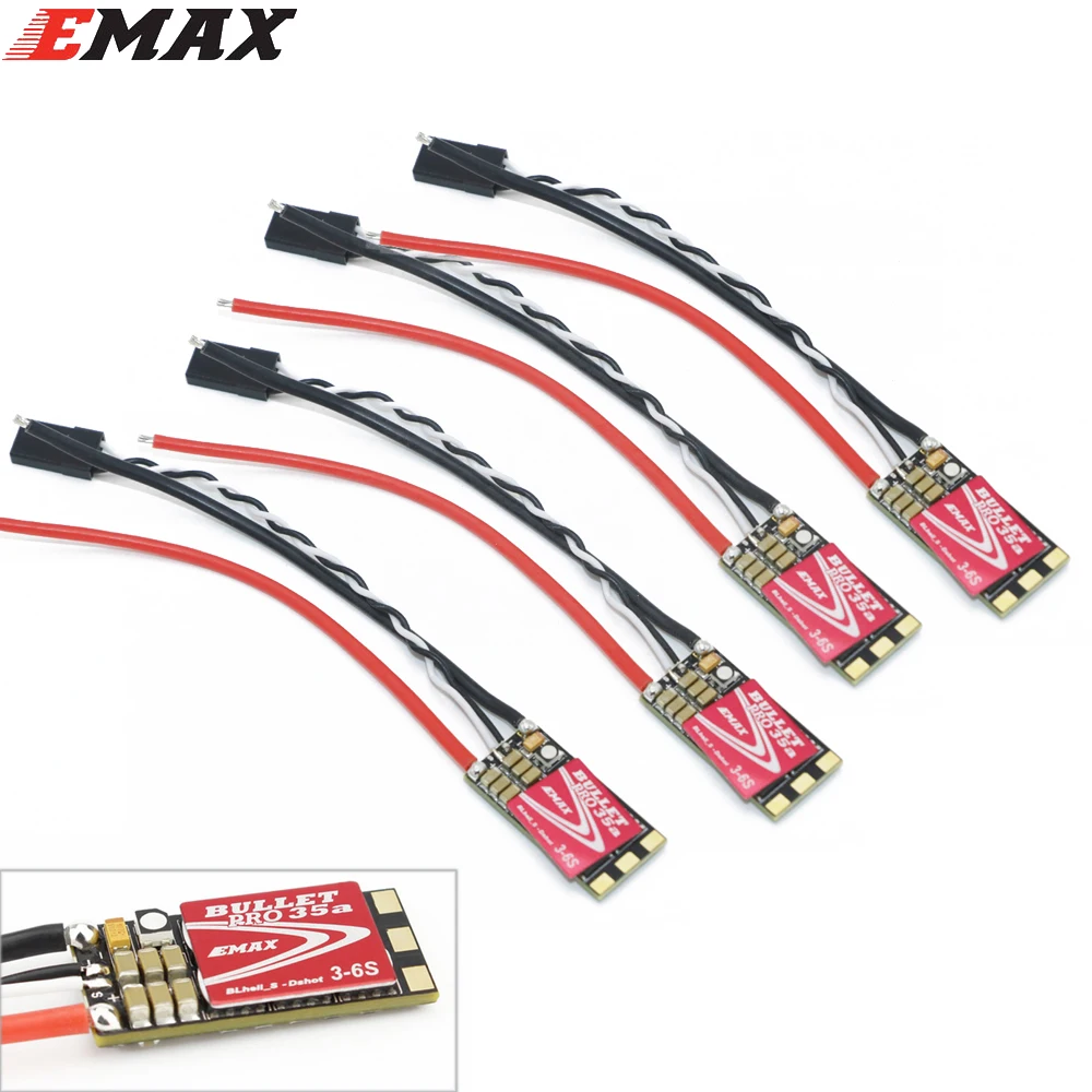 4 шт./лот EMAX Оригинальный Новый BLHeli-S DSHOT пуля FPV ESC 6A 12A 15A 20A 30A 35A BLHeli s регулятор