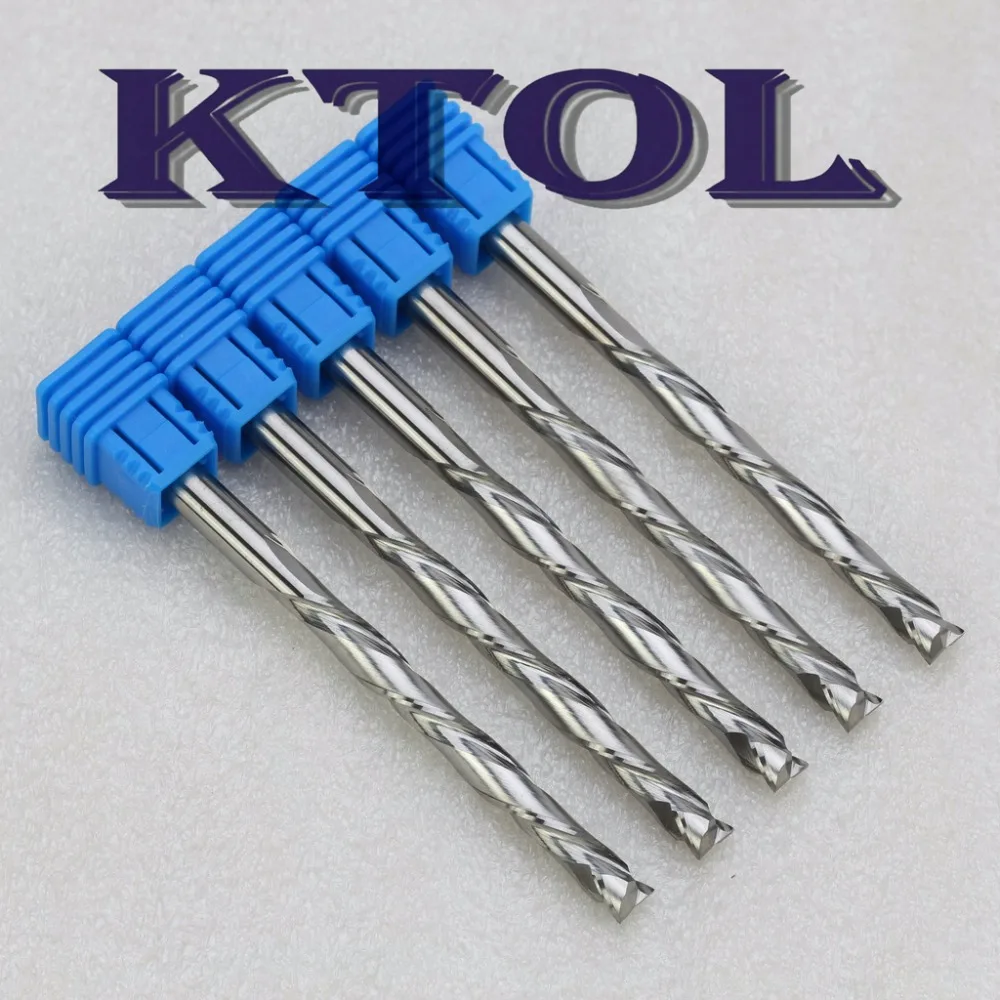 Вверх вниз Cut 2 Флейта карбида вольфрама фреза CNC спиральные фрезы 3 шт./компл.