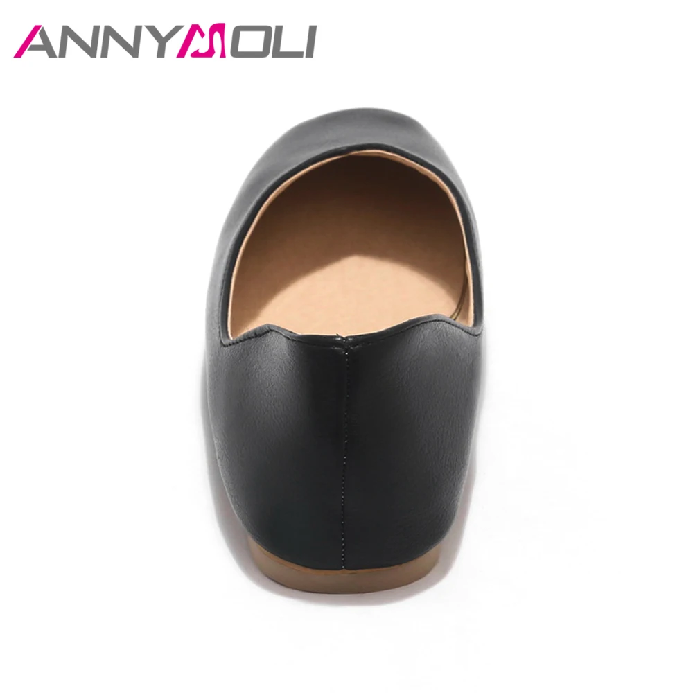Женские туфли лодочки на плоской подошве с квадратным носком размеры 12 46|shoes