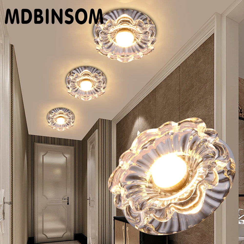 Светодиодный хрустальный светильник 3 Вт 85 265 в встраиваемый потолочный