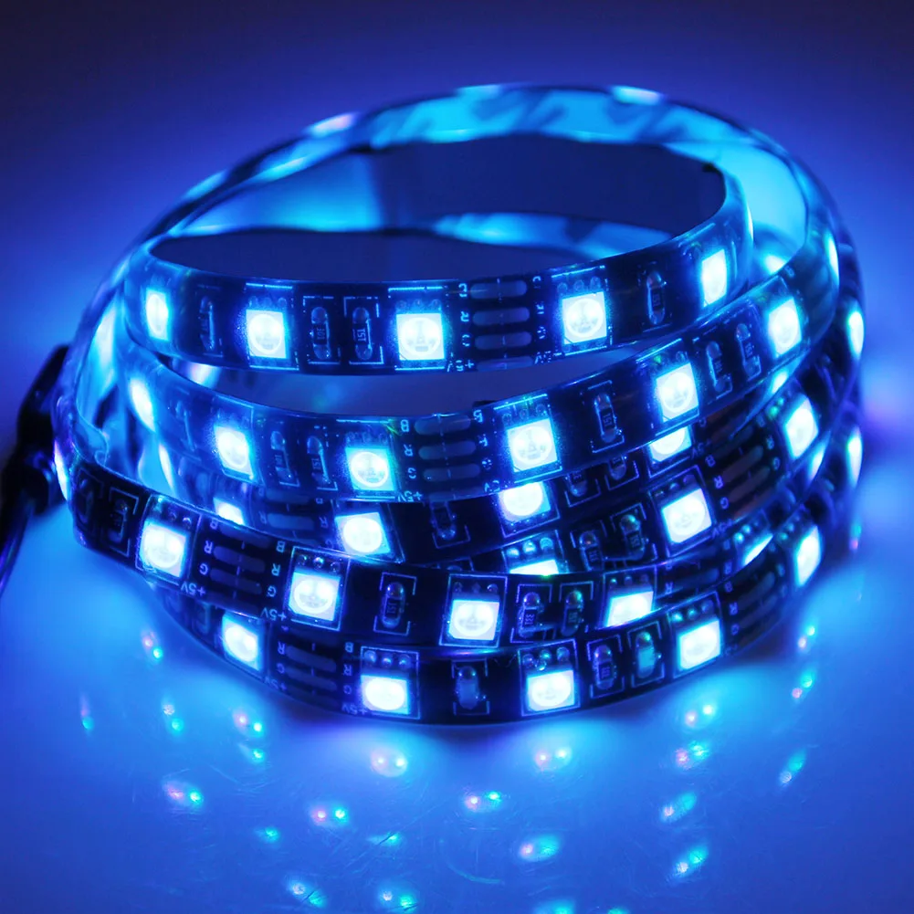 Светодиодная лента USB SMD5050 RGB DC5V гибкая светодиодная s IP65 50 см 1 м 2 с 24 клавишами