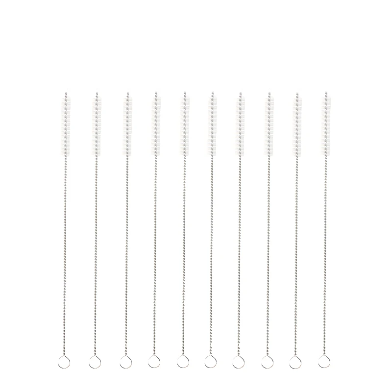 10Pcs Cleaning Brush 2/4 шт. Нержавеющая сталь соломенная многоразовая металла питьевой соломы с чистящая щетка для дома Вечерние Барные аксессуары - Цвет: 10Pcs Cleaning Brush