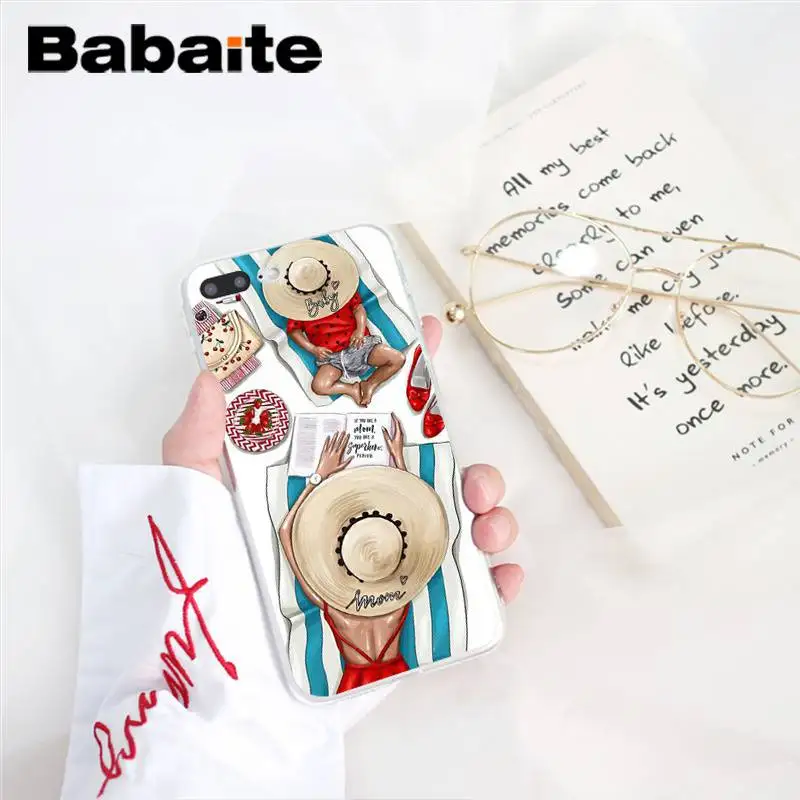 Babaite Модный черный чехол для телефона из ТПУ для мамы и дочки iPhone X XS MAX 6 6s 7 7plus 8 8Plus 5 5S SE XR 11 11pro 11promax