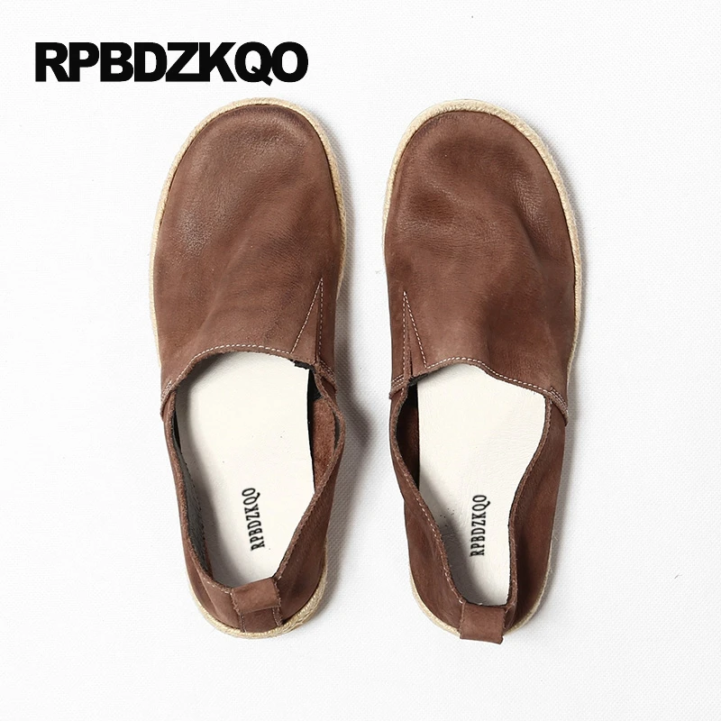 эспадрильи лето коричневый комфорт настоящая кожа твердый Коровьей кожи тканый