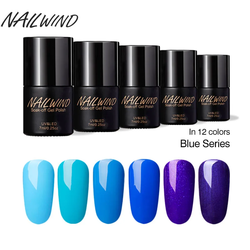 NAILWIND 7 мл богиня эксклюзивный голубое небо серии 2701 2720 Гель лак для ногтей
