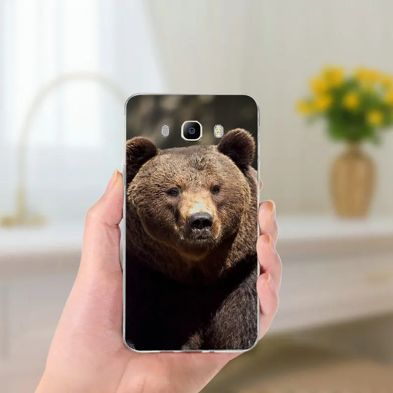 Bear Russia Art Soft TPU Silicone Phone Cases for Samsung Galaxy A3 A5 A7 J2 J3 J4 J5 J6 J7 2016 2017 2018 Coque Shell Bags | Мобильные