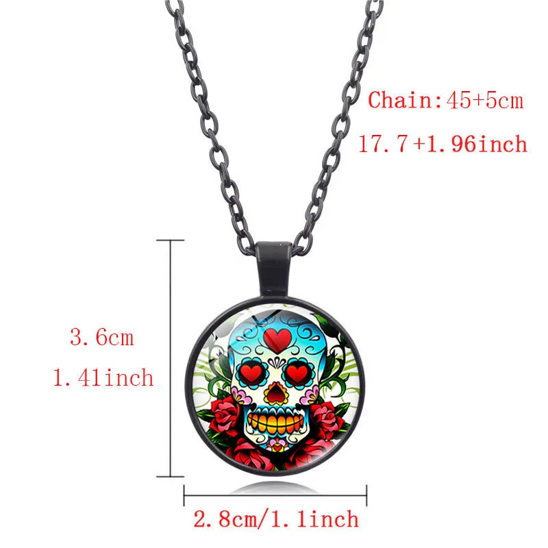 Новые аксессуары Dia de los muertos time series ожерелье кулон подарок geek свитер цепь мужчины