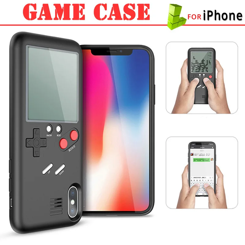 TPFIX игры Чехол для iPhone х Воспроизводимые тетрис крышка 7 8 Plus плюс 6 S Вернуться ТПУ