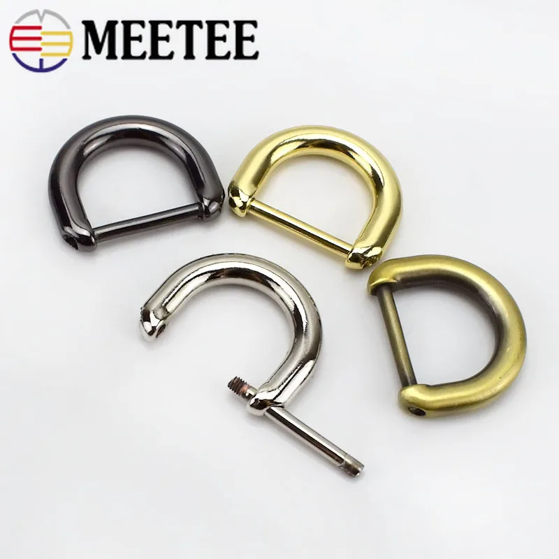 10Pcs D Ring Belt Hook Buckles Screw 20mm Metal Bags Dee Clasp Handbag Strap Clips Handle Connector Hanger DIY Craft accessories | Дом и сад