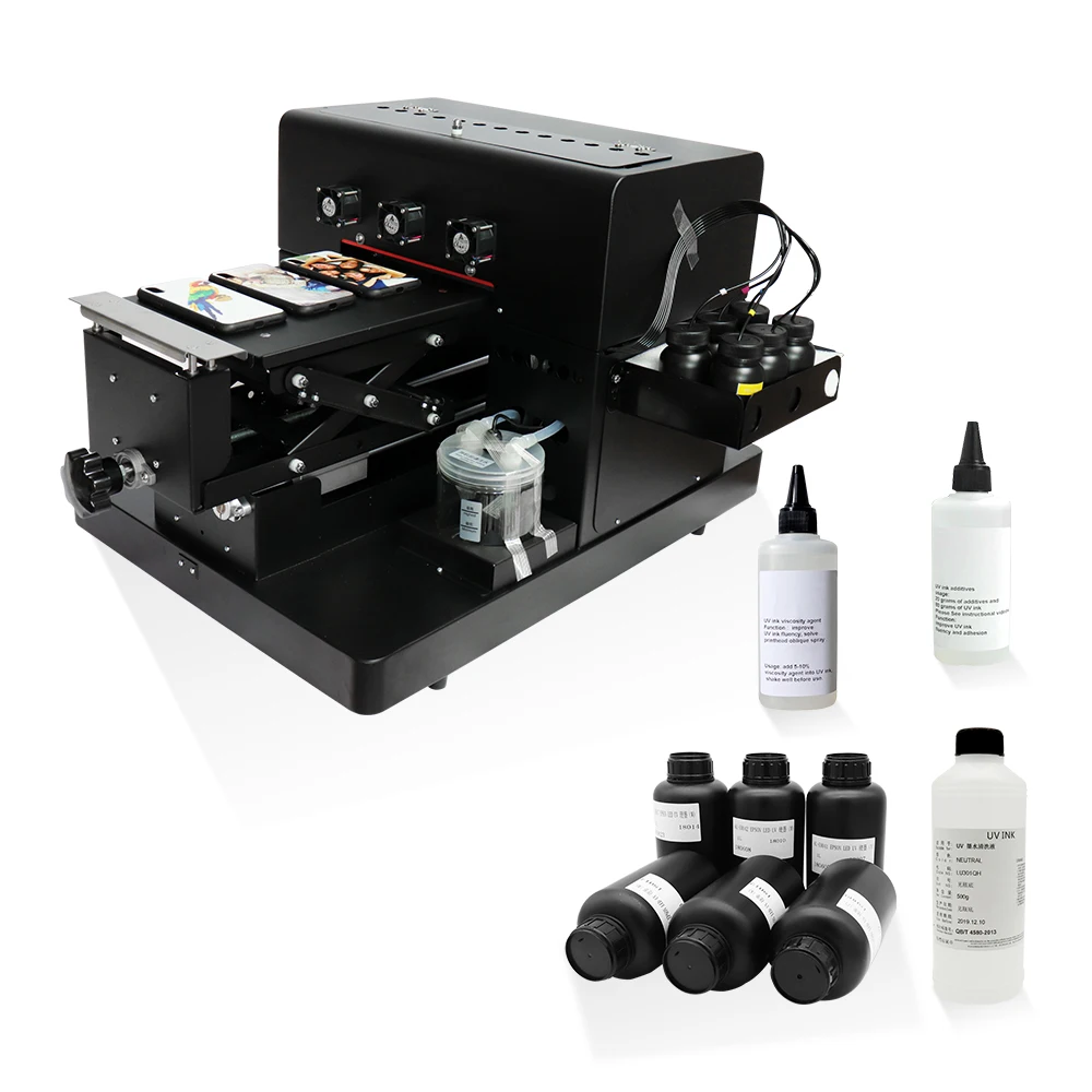 Размер A4 УФ принтер для стекла металлический акриловый планшетный Светодиодный с программным обеспечением