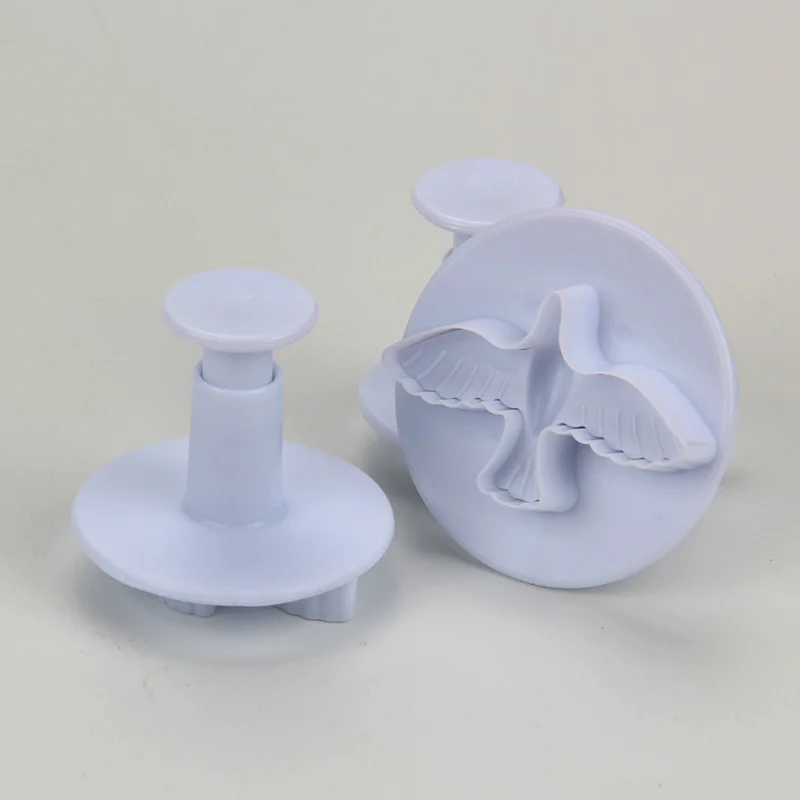 (10 компл./лот) Бесплатная доставка Пластик 3 шт. голубь Форма торт Fondant (сахарная)