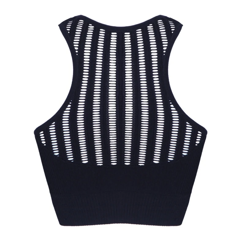 

Sexy Mesh Hollow Out Breathable Padded Sports Bra Top Women Push Up Running Gym Fitness Yoga Bra Athletic Bras Crop Top