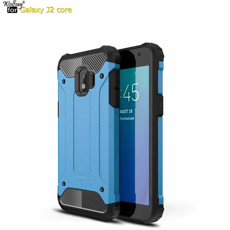 Wolfsay для крышки samsung Galaxy J2 Core чехол гибридная прочная Броня ТПУ &amp PC телефона Fundas