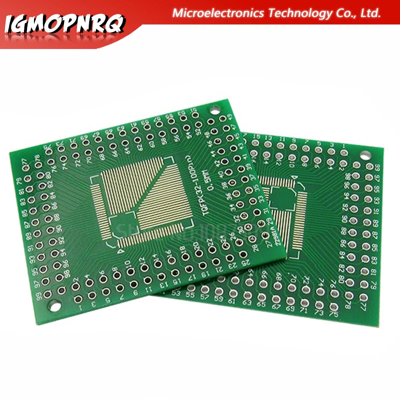 5 шт. FQFP TQFP 32 44 64 80 100 LQF SMD поворотный dip 0,5/0,8 мм адаптер пластина