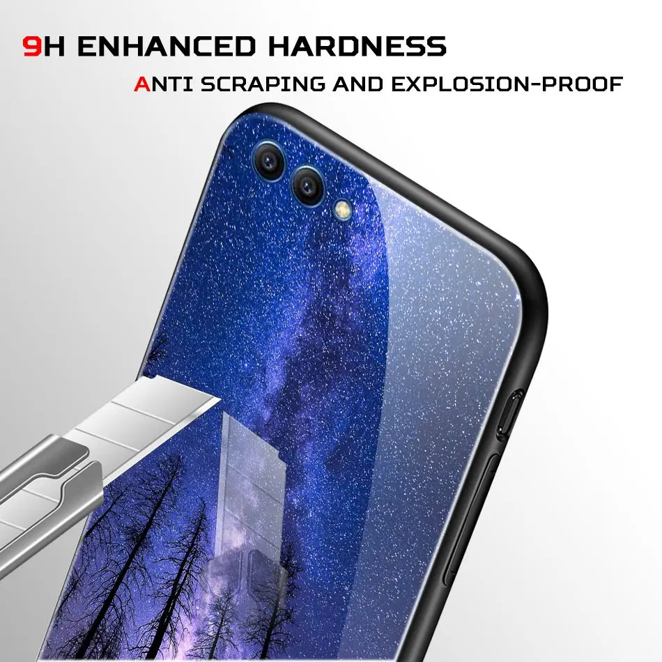 Роскошный чехол для huawei P20 mate 10 Lite P Smart Pro из закаленного стекла телефона