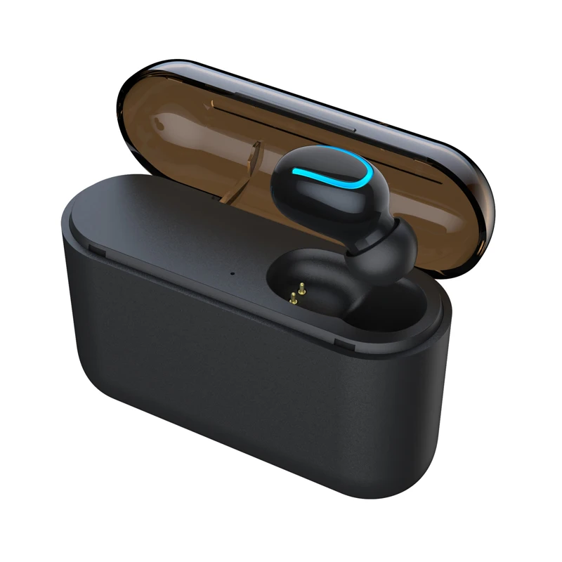 Single ear black Зарядное устройство TWS, мини беспроводные наушники, Bluetooth наушники, 5,0 микрофон, вызов, громкая связь, спортивные наушники, гарнитура для телефона, для iphone, xiaomi - Цвет: Single ear black