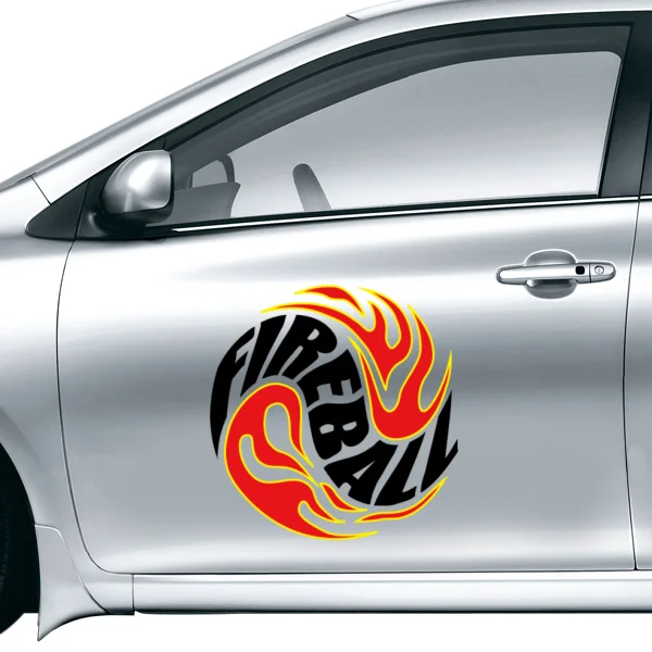 

Fashion FIREBALL Vinyl Car Sticker Waterproof Reflective Decal Custom Car Decoration Wall Decor
