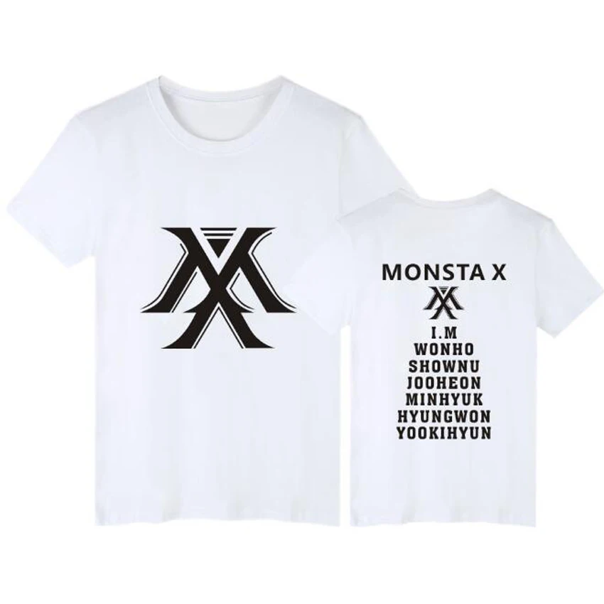 Женская футболка в стиле K POP MONSTA X большие размеры|Футболки| |