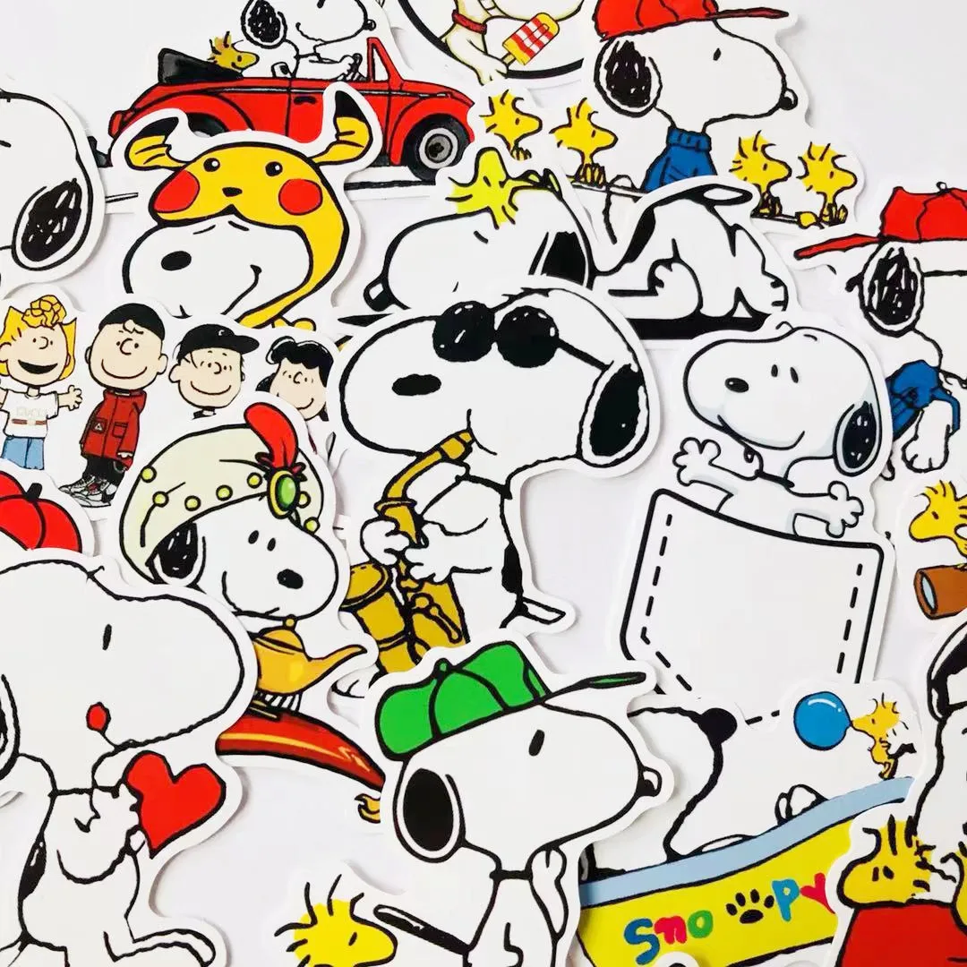 20 шт мультфильм Snoopy Дорожный Чехол наклейки ноутбуки Macbook скейтборды lugag холодильник автомобиль скейтборд тетрадь водонепроницаемые наклейки