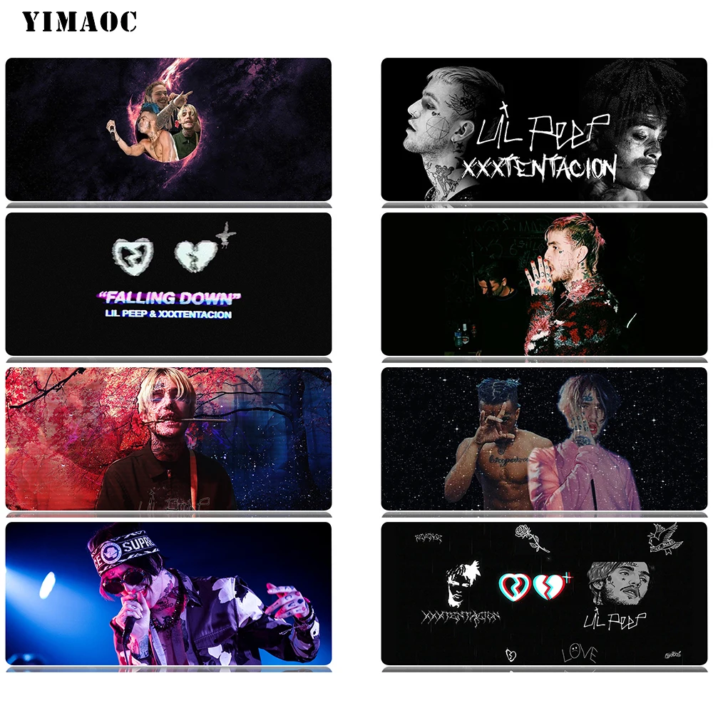 Yomaoc LIL PEEP &amp XXXTENTACION коврик для мыши 40x90 см Коврик компьютерной Противоскользящий
