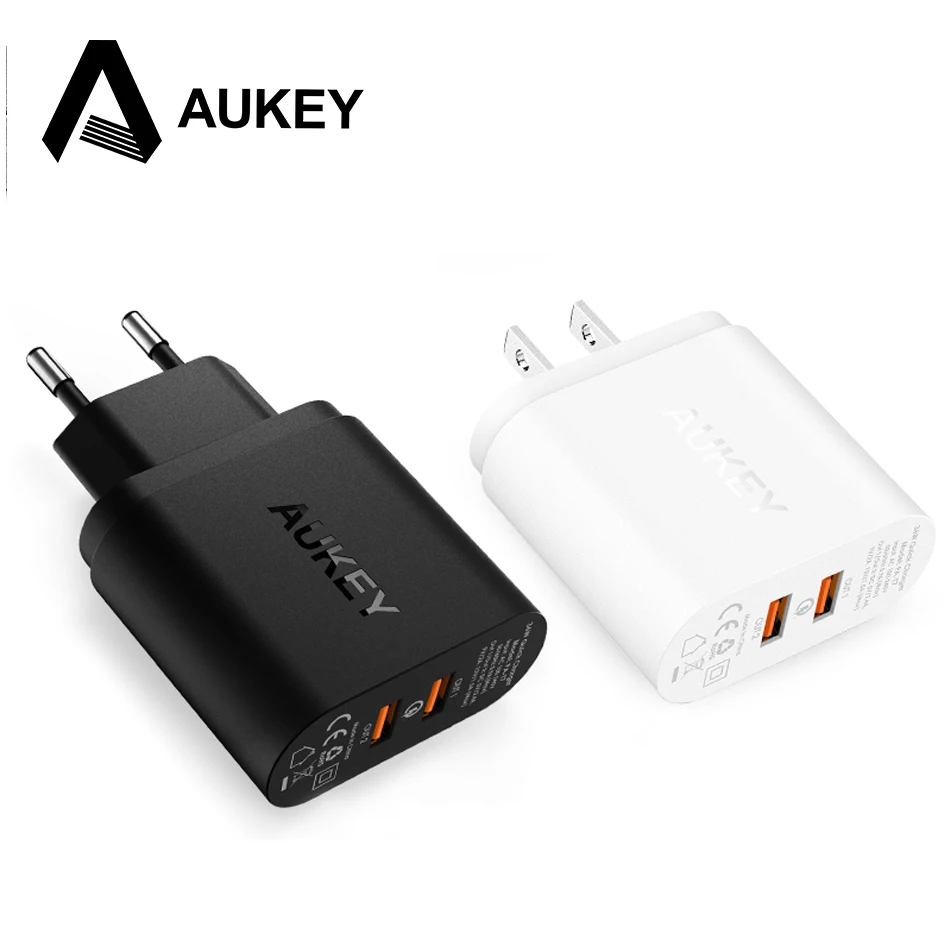 AUKEY 2 порта быстрое зарядное устройство 0 USB умное настенное Адаптивная