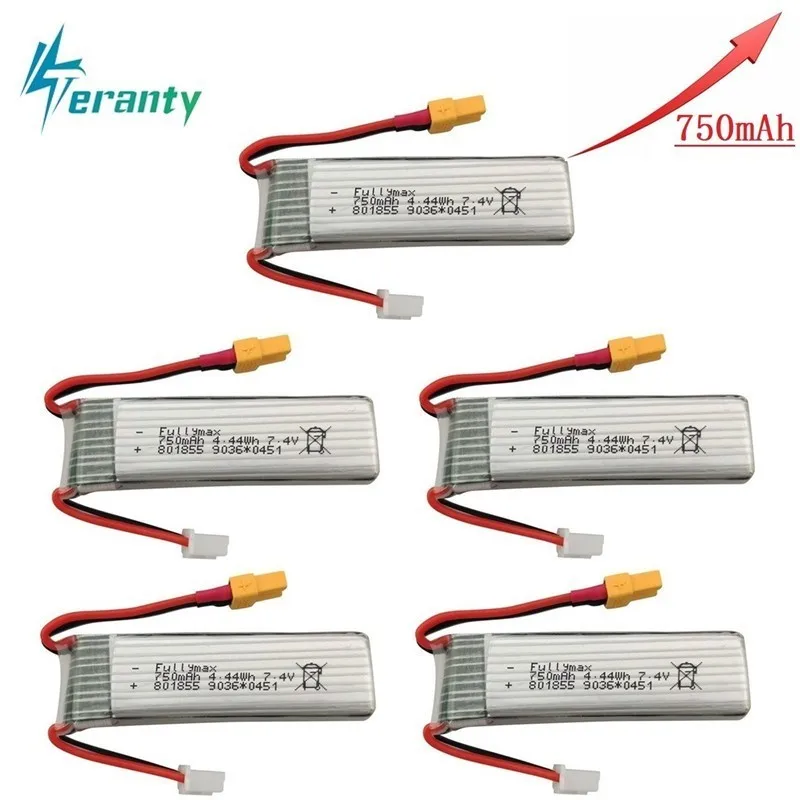 Модернизированная версия 750mAh 7 4 V Lipo батарея для XK K130 Запчасти радиоуправляемого